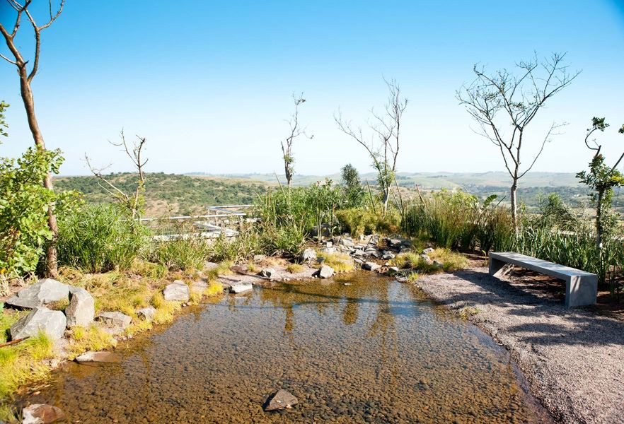 The rooftop garden at 29 Degrees South, Dube City